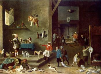 David Teniers The Younger : The Kitchen